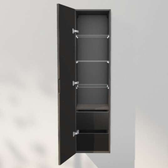 INR Iconic Nordic Rooms Solid 40/40 Høyskap med Skuffer Carbon Grey / 40cm Venstre Hengslet INR Iconic Nordic Rooms Solid 40/40 Høyskap med Skuffer Carbon Grey / 40cm Venstre Hengslet