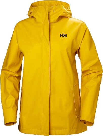 Helly Hansen Dame Moss Iconic Vanntett Regnjakke Gull SvartS Helly Hansen Dame Moss Iconic Vanntett Regnjakke Gull SvartS