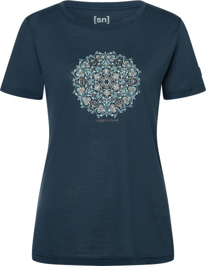 super.natural Women's Ornament Tee Blueberry/light Jade/copper XS