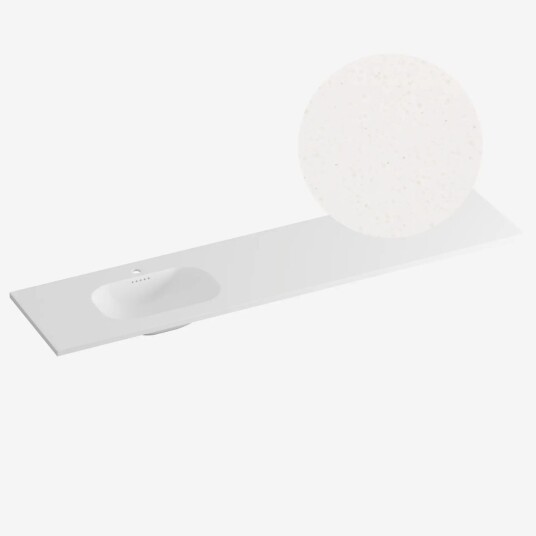 Korsbakken Nice Heldekkende Terrazzo Beige 200cm Venstre