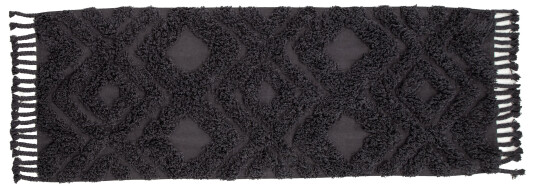 Venture Home Design Hilma bomuldstæppe Mørkegrå 200 x 70 cm 1715541-01-716 1715541-03-52
