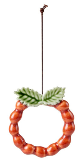 Kähler Christmas Tales krans 7 cm Rød