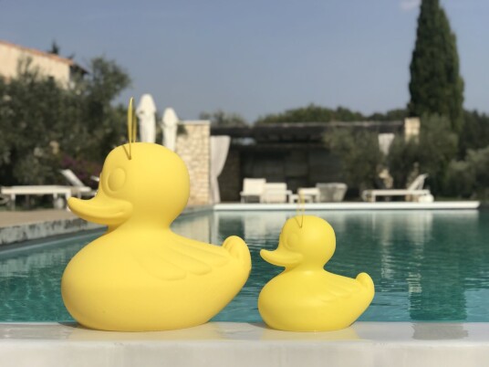 The DUCK LED-Lampe Badeand Gul H54 XL