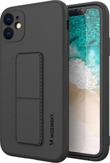 Wozinsky Kickstand Case Silicone Case with Stand Case for Samsung Galaxy A72 4G Black