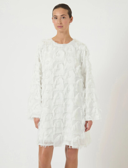 YAS Yasdio Ls Mini Dress   Celeb   White   36