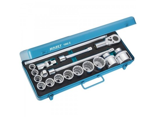 Hazet 1002Z, Støpselsett, 3/4", Metrisk/Imperisk, 18 Hoder, 20 Mm, 3/4"