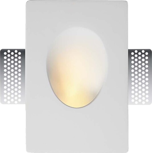V Tac GU10 innfellingsspot i gips rund   Hvit malbar IP20 innendørs hull: 18,5 x 12,5 cm uten lyskilde