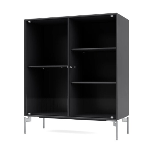 Montana Ripple II vitrineskap 69,6 x 82,2 x 30 cm Anthracite-ben chrome