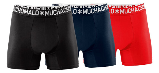 Muchachomalo Man 1132 Cotton Boxer 3pk Black/blue/red S Muchachomalo Man 1132 Cotton Boxer 3pk Black/blue/red S