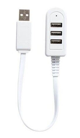 Kikkerland Handy Hub USB-hub - 3 porter - Hvit Kikkerland Handy Hub USB-hub - 3 porter - Hvit