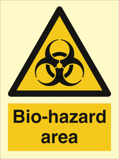 Jo Safety Bio-hazard area Photoluminescent Rigid PR NM 200 x 150 mm IMO 107102PRNM