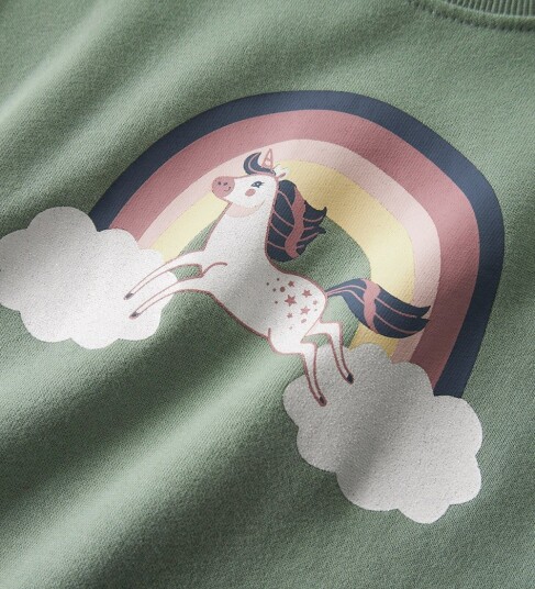 Name It Collegegenser NmfValona Lang Green Miljø/Rainbow Uni Name It 5 år (110) Collegegenser Grønn