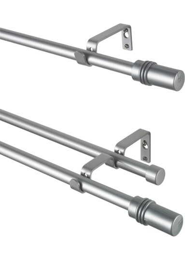 bonprix Gardinstang med endestykke sylinder 1 (120 cm),2 (160 cm),3 (200 cm),4 (240 cm) sølv