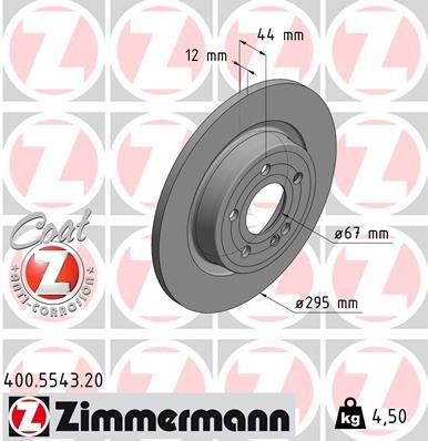 Bremseskive ZIMMERMANN 400.5543.20