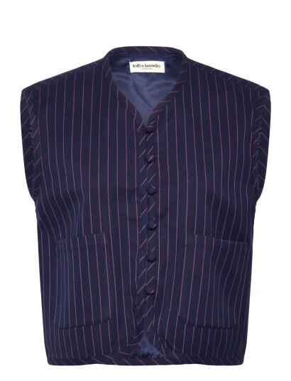 Lollys Laundry Abbeyll Vest Sl Navy M Lollys Laundry Abbeyll Vest Sl Navy M
