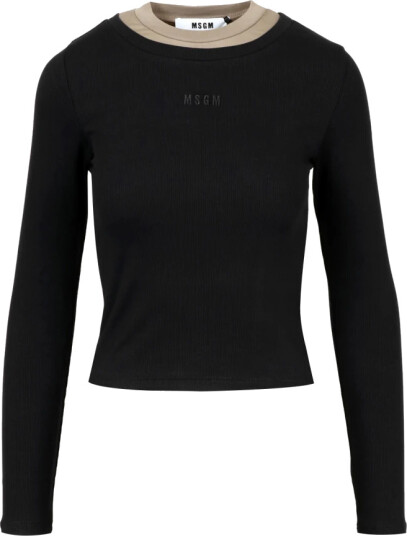 Msgm Dame Topper Svart L, Msgm Dame Topper Svart L,