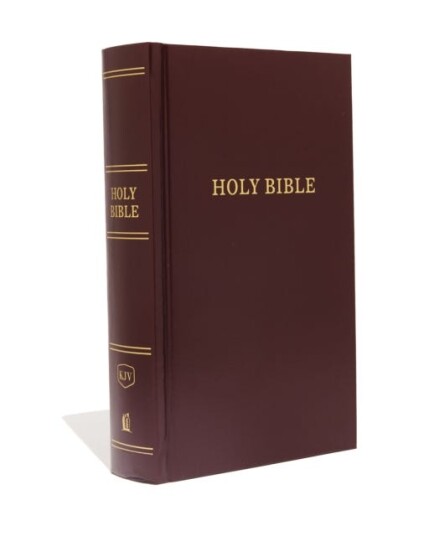 KJV, Pew Bible, Large Print, Hardcover, Burgundy, Red Letter, Comfort Print  Holy Bible, King James Version