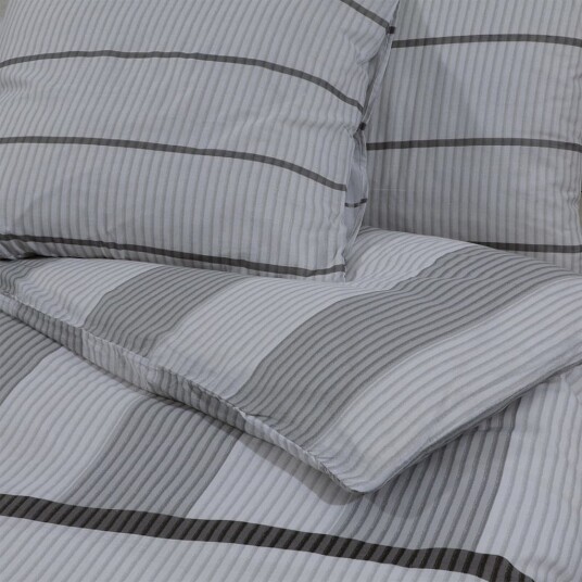  Sengesett grå 240x220 cm bomull 8720845432256