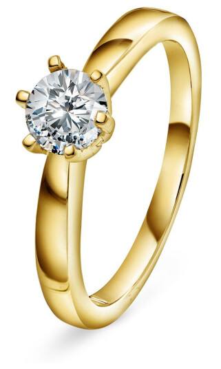 Olivia, Ring i 585 gult gull med diamant 0,50 ct, størrelse 52