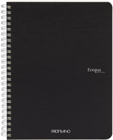 Notatbok EcoQua Original Spiral A5 Linjert Sort Notatbok EcoQua Original Spiral A5 Linjert Sort