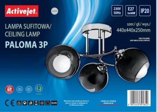 Activejet 3 Ampuller E27 Ip20 Sølv Activejet 3 Ampuller E27 Ip20 Sølv