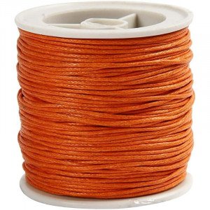 Makramégarn / Knytegarn Vokset Oransje 1 mm 40 m Makramégarn / Knytegarn Vokset Oransje 1 mm 40 m