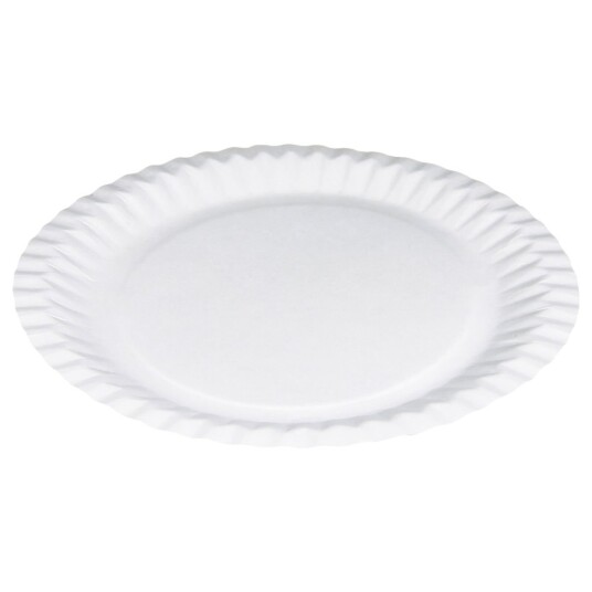 WIMEX Engangstallerken Party rund; 23 cm (Ø); Hvit; Rund; 100 Stykk / Forpakning