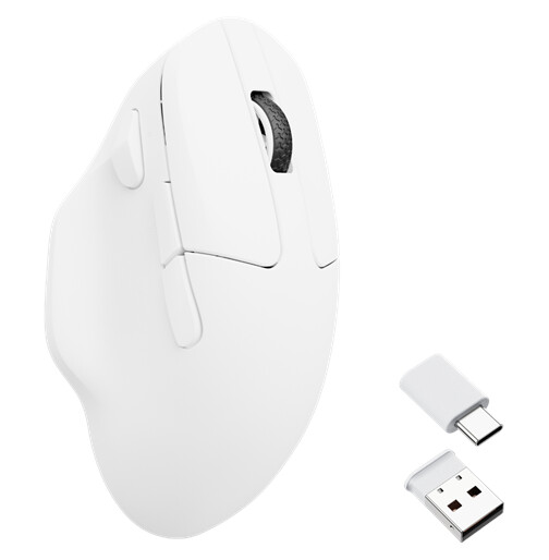 Keychron M7 Trådløs Ergonomisk Gaming Mus - Optisk 2000 DPI - Hvit Keychron M7 Trådløs Ergonomisk Gaming Mus - Optisk 2000 DPI - Hvit