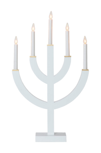 Star Trading Anno 59 cm Hvit Lysestake med 5 Lamper