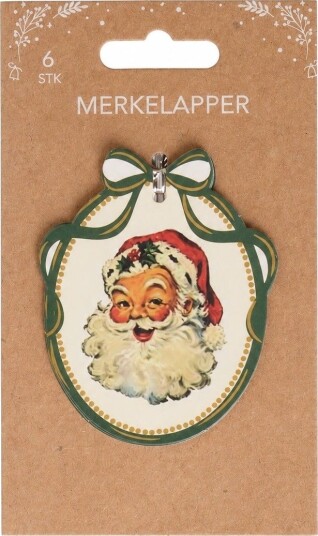 Gavemerkelapper Store Nissemedaljong 6 stk