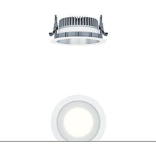 Zumtobel Downlight PANOS 150mm 15W 1764lm 3000K DALI hvit