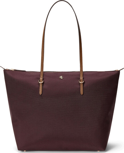 Lauren Ralph Lauren Nylon Large Keaton Tote Bag Burgundy ONE SIZE Lauren Ralph Lauren Nylon Large Keaton Tote Bag Burgundy ONE SIZE