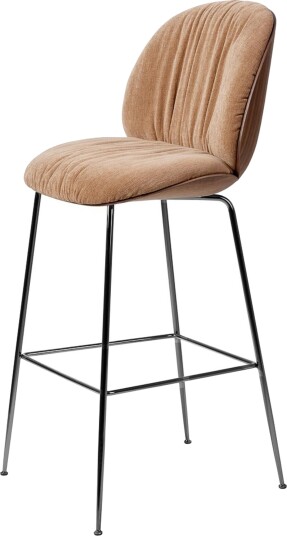 Gubi Beetle Soft Barkrakk H77 Sort Krom/ Amerikansk Valnøtt/ Belsuede Speical/Dedar 132 Gubi Beetle Soft Barkrakk H77 Sort Krom/ Amerikansk Valnøtt/ Belsuede Speical/Dedar 132