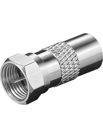 Pro F-adapter: F male > Coaxial male Pro F-adapter: F male > Coaxial male