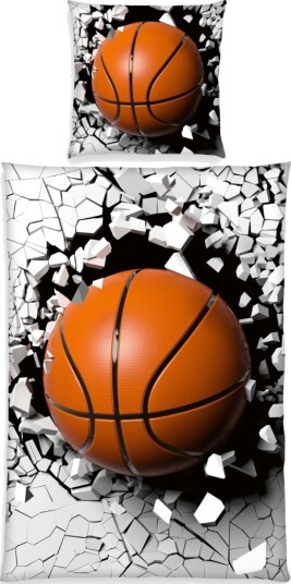 Basketball 3D Sengetøy 100 Prosent Bomull