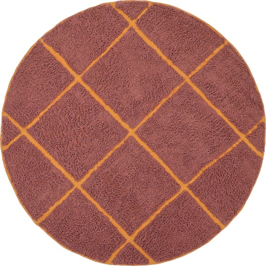 Runde tepper Bellevue Natural Cotton Shaggy rød/oransje Størrelse: Ø 240 cm