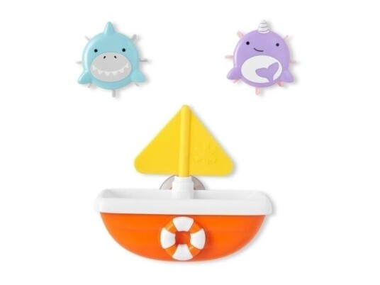 Skip Hop Bath Toys Zoo Tips & Spin Boat