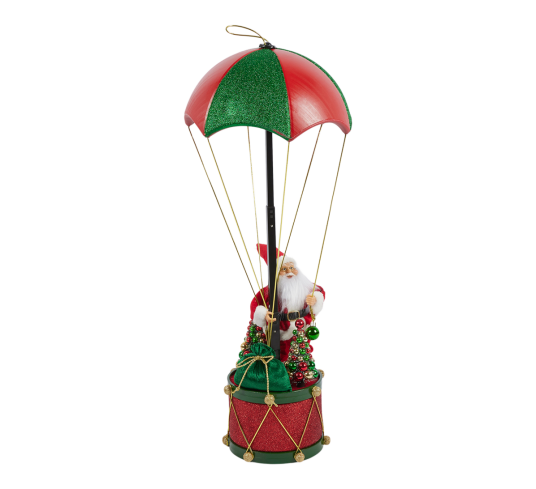 Julepynt nisse luftballong 80 cm rød grønn