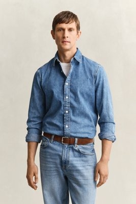 GANT Reg Denim Shirt Blue XXL