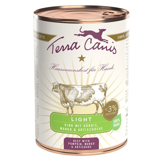 Terra Canis Light 6 X 400 G Okse Med Gresskar Mango Og Artisjokk