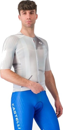 Castelli Aero Race 8S sykkeltrøye korte ermer smoky gray herre