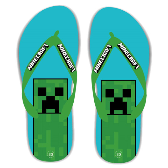 Minecraft Slippers - 29/30 - Barn - PVC/PE Minecraft Slippers - 29/30 - Barn - PVC/PE