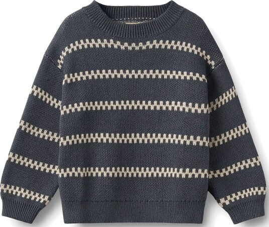 Wheat Jacquard Pullover Harlow   Navy   140