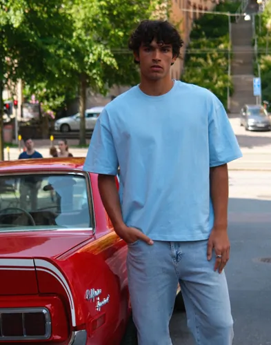 Que Sera Sera Boxy Blank Tee Oversized t shirts Blå Que Sera Sera Boxy Blank Tee Oversized t shirts Blå