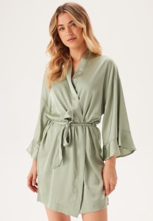 BUBBLEROOM Frill Robe Dusty green 36/38
