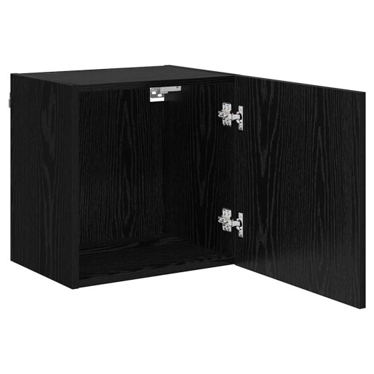 TV Veggskap Veggmontert Svart Eik 40,5x30x40cm Konstruert tre