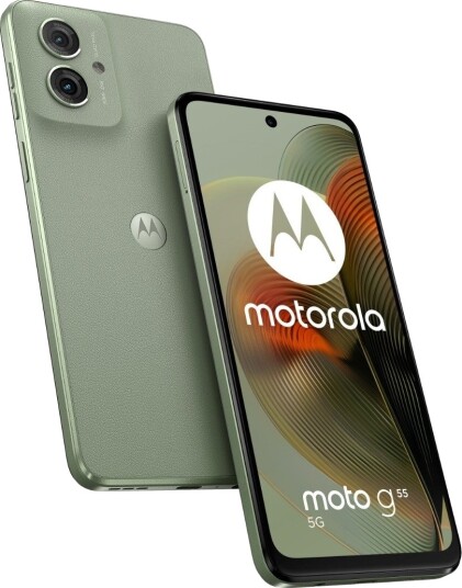 Motorola Moto G55 5G Smarttelefon 6.49" 8GB/256GB Røykfylt Grønn