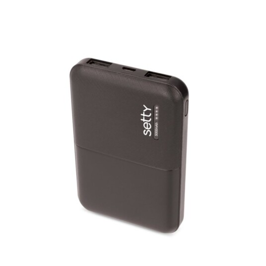 Setty Powerbank 5000 mAh Svart Setty Powerbank 5000 mAh Svart