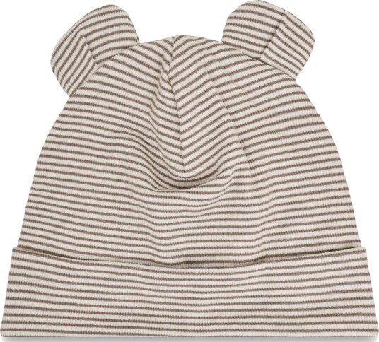 Müsli Mini Stripe Rib Bear Beanie   BALSAM CREAM/ WALNUT/ OAT 690000320   44/50
