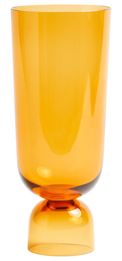 Hay Bottoms Up vase L amber